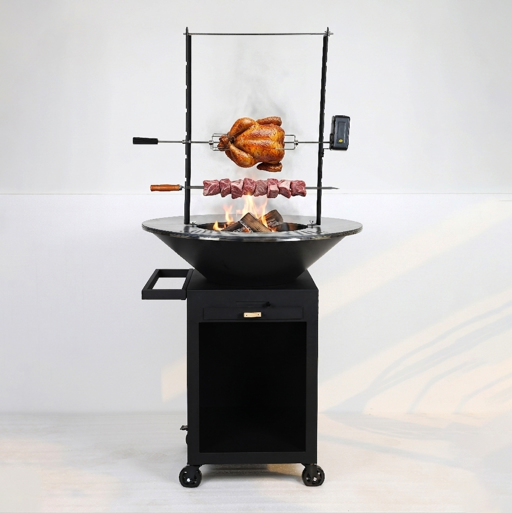 Rotisserie Set in use