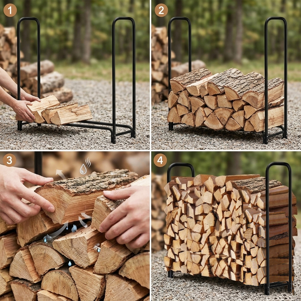 Two Step Method for Stacking Logs