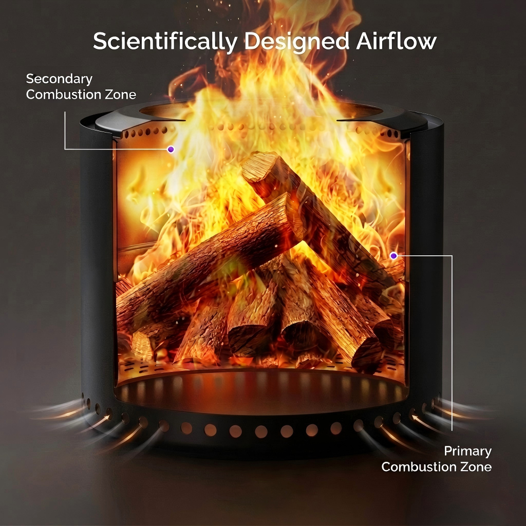 Double Wall Airflow Structure - Secondary Combustion