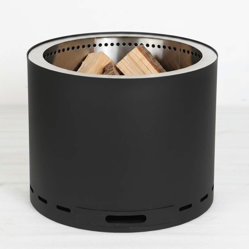 6834-49 Smokeless Firepit Round 49cm Black