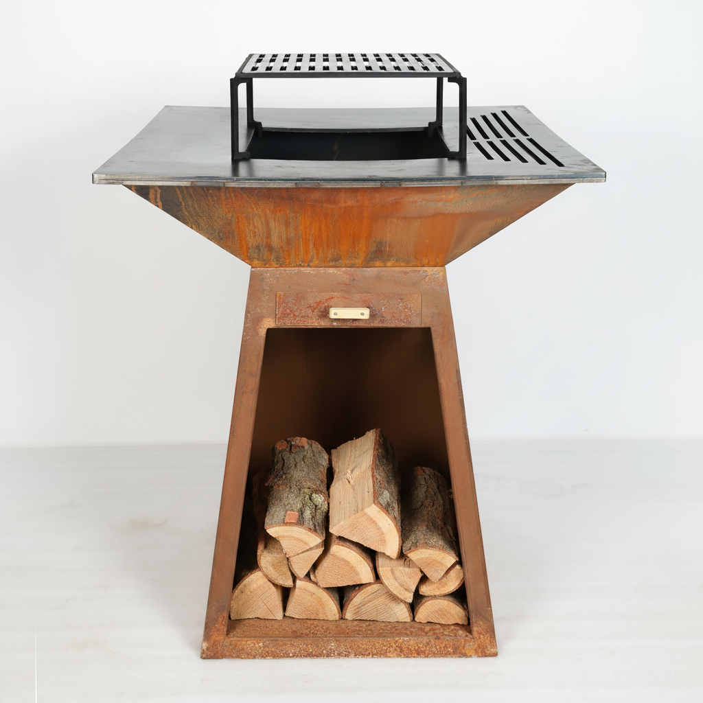 88010CO Square Plancha 80cm Corten