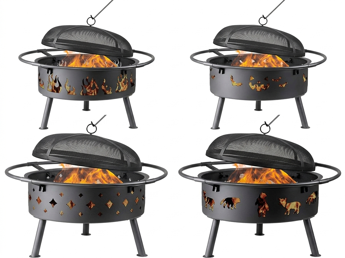 Varied patterns on fire bowl body