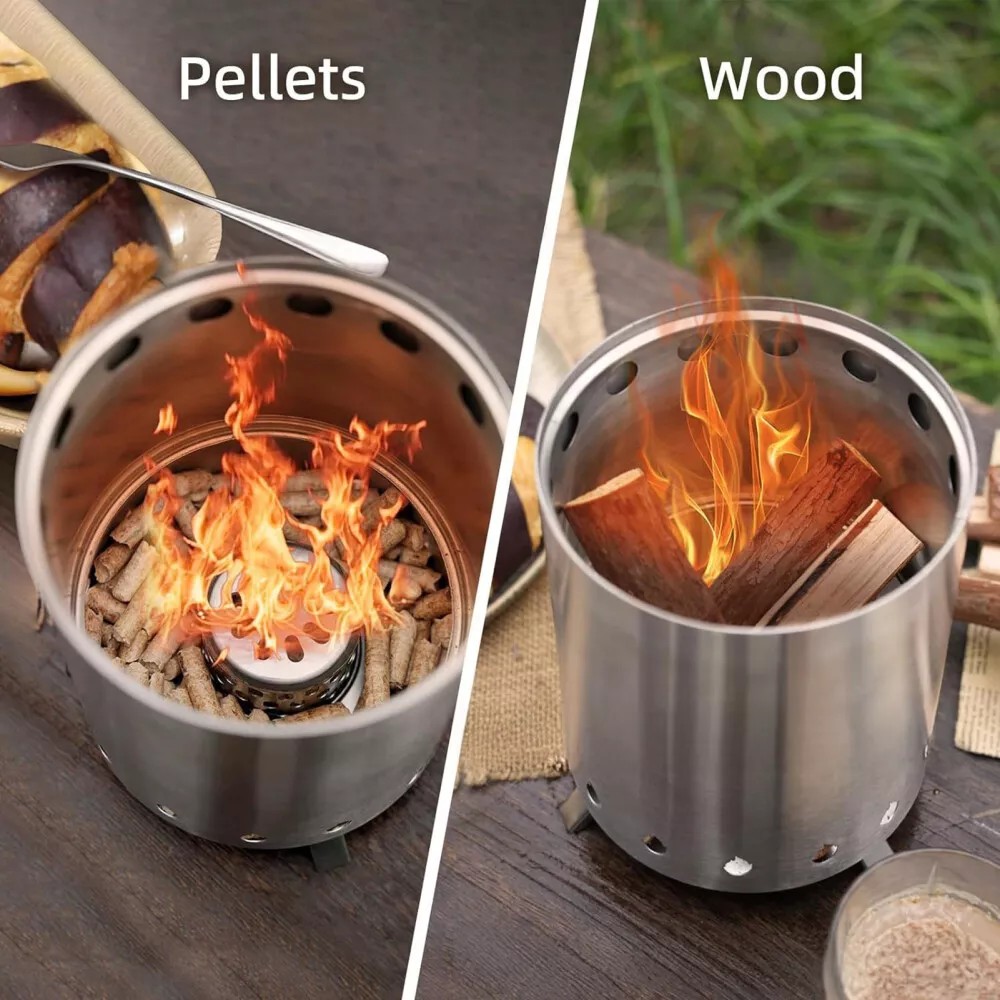 Tabletop Fire Pit Camping Stove Stainless Steel model 68048 — product view 5