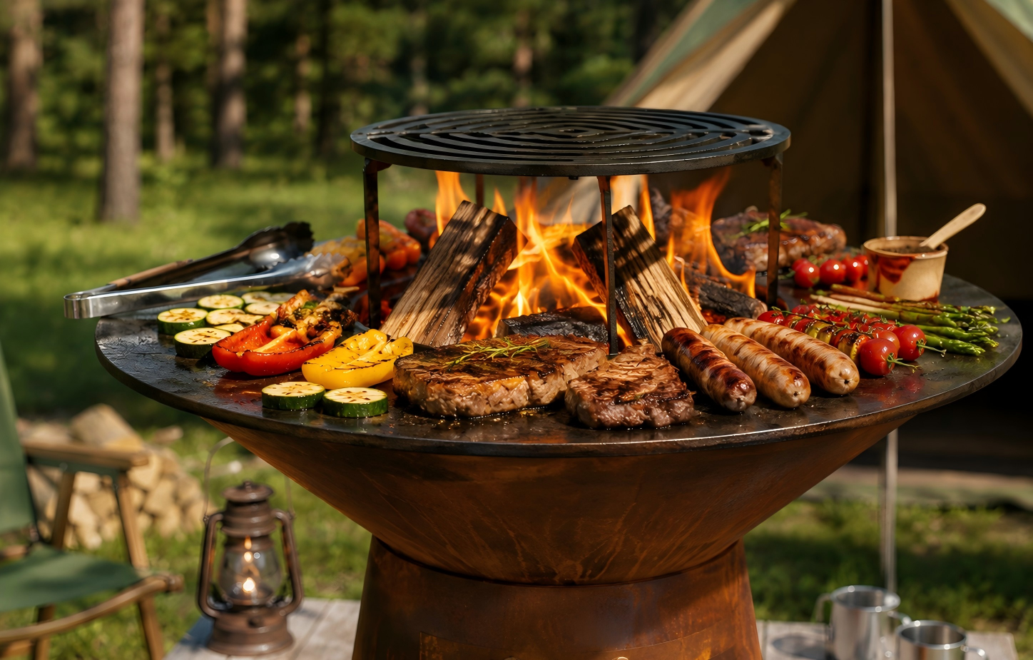 Custom brasero plancha cooking grill for private-label brands