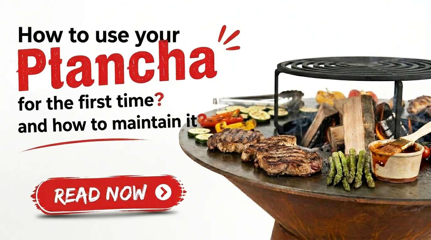 Brasero Plancha first-use seasoning and maintenance guide
